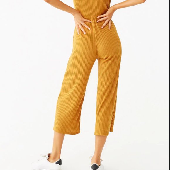 Forever 21 Surplice Ribbed Culotte Jumpsuit - Picture 5 of 8